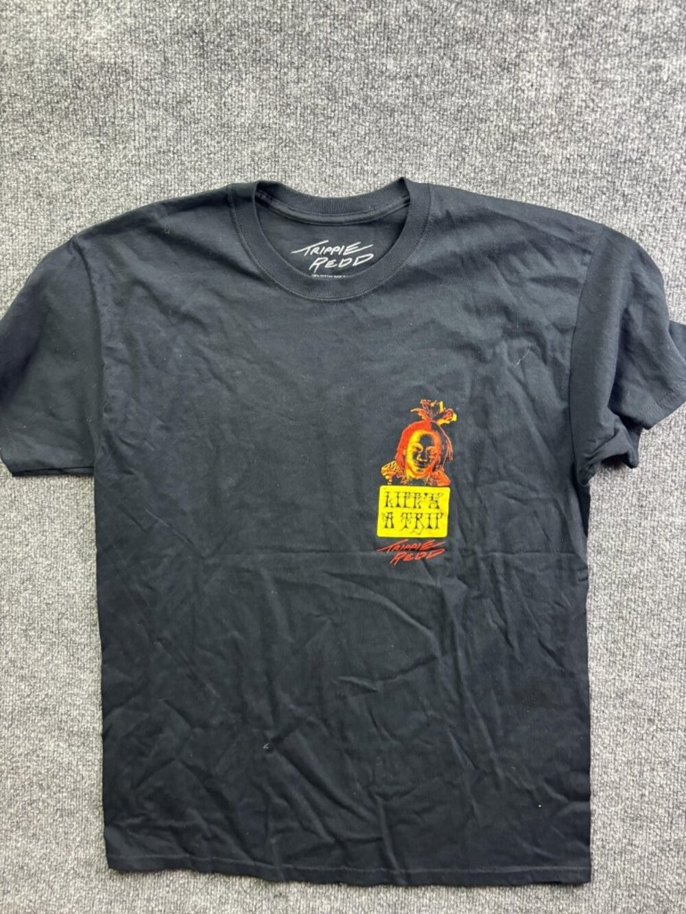 Trippie Redd Shirt Mens Large Black Life's A Trip Tour 2019 Graphic Tee Tagless